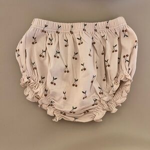 Rylee + Cru Cream Cherry Print Ruffle Bloomers